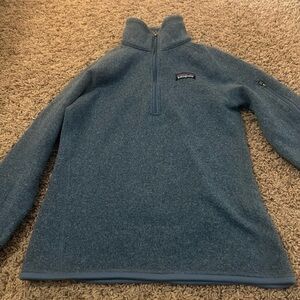 Boys Large Patagonia Blue Fleece Pullover